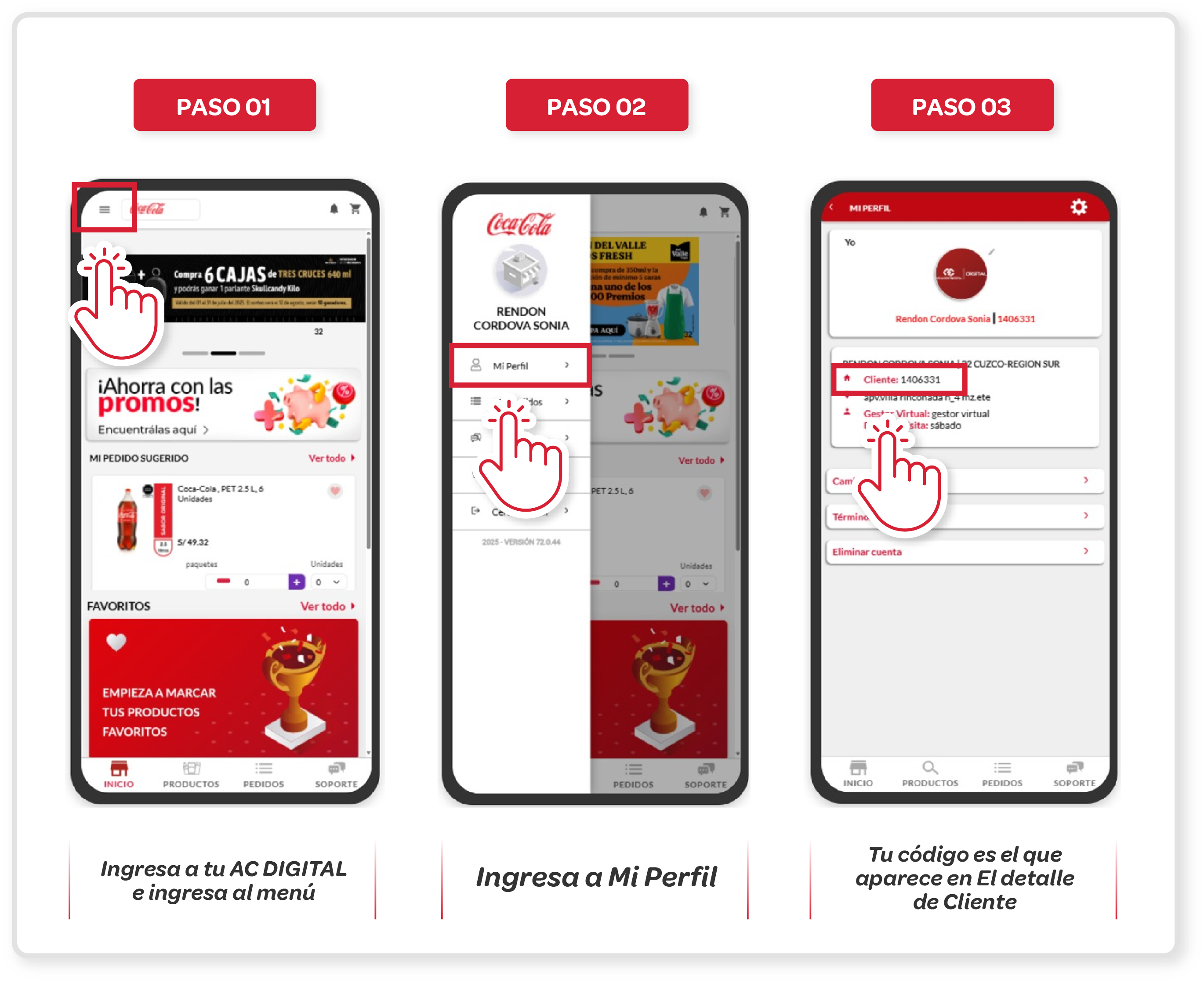 Ejemplo de código de cliente